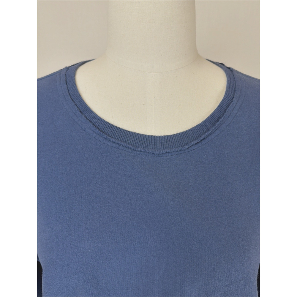 NWT Kleen Blue Long Sleeve Kangaroo Pocket High Low Hem Tunic Top #0726 SZ Large - Picture 7 of 9